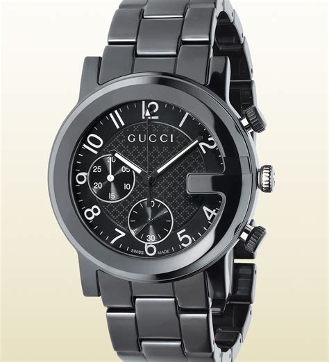 black gucci watch for men|men's gucci watch black face.